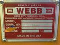 3,000 LB WEBB MODEL #T6D-PWR-12 POWERED TANK TURNING ROLL, SINGLE PHASE 110v: STOCK #16160