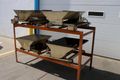 RACK WITH 4 DUMP HOPPERS: STOCK #75719