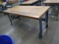 Work Bench, Wood Top, Metal Legs- Auction Item