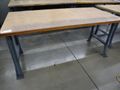 Work Bench, Wood Top, Metal Legs- Auction Item