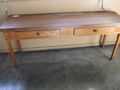 Wooden Shop Desk, 2 Drawers- Auction Item