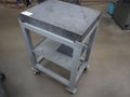 Granite Surface Plate, Grey with Portable Steel Stand, Lower Shelves, 18" x 24" x 3" - Auction Item