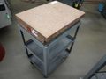 Starret Pink Granite Surface Plate, Grade B, 2-Ledge, 18" x 24" x 4", with Portable Steel Stand- Auction Item