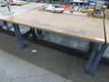 Work Bench, Wood Top, Metal Frame- Auction Item