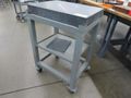 Black Granite Surplus Plate on Stand w Portable Cart on Casters- Auction Item