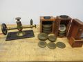 Star Brass Mf'g Co. ***Antique*** Single Range Deadweight Gage Tester with 74.5 Lbs of Brass Weight Sets in Original Wooden Boxes- Auction Item