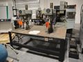 Clausing Model 2236 20" Drill Presses (2) on Steel Table, 2-Speed Motors, Hand Quill Feeds, Jacobs Drill Chucks, Safety Shields- Auction Item