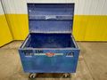 61" X 31" x 39" BLUE STEEL PORTABLE JOB BOX: STOCK 20055