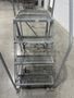 U-Line 4-Step Rolling Steel Staircase Ladder