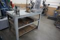 Arbor Press, E-Z Tapper and Bench Vise on Steel Table- Auction Item