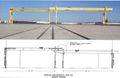 80/40 TON X 195' X 59' LIFT NORTH AMERICAN IND DOUBLE LEG ROLLING GANTRY CRANE: STOCK #12533