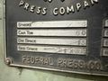 60 TON FEDERAL MODEL #60 OBI PUNCH STAMPING PRESS, 4" STROKE: STOCK #20995