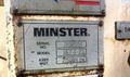 150-ton Minster "Piece-Maker" Back Geared Straight Side Press Model P2-150-60 For Sale, Year 199