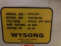 100 TON X 14' WYSONG MODEL THS100-168 HYDRAULIC PRESS BRAKE: STOCK #18666