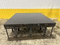 96" X 96" STEEL LAYOUT TABLE / PLATE ON HEAVY DUTY STORAGE RACK BASE: STOCK #11026