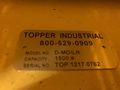 1,500 LBS TOPPER INDUSTRIAL MODEL D-MD/LR PNEUMATIC AIR LIFT TABLE: STOCK #17581