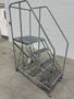 U-Line 4-Step Rolling Steel Staircase Ladder