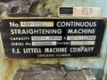 36” X .050” (12” X .080”) LITTELL HEAVY DUTY STRAIGHTENER WITH PEELER AND HOLD DOWN ARM: STOCK #
