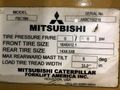 3500 LB MITSUBISHI MODEL FBC18N ELECTRIC FORKLIFT: STOCK 17435