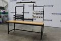 Butcher Block  96″ x 36″ Wood Top Desk w/ Overhead Light