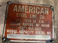 10000 lbs American Steel Line Coil Reel