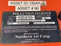 1 HP NORTHERN AIR CORP MODEL #OSAR-6000 POLLUTION FIGHTER MOBILE DUST COLLECTOR: STOCK #22420