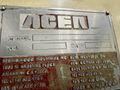 12" X 24" ACER MODEL #AGS-1224AHD HYDRAULIC HORIZONTAL SURFACE GRINDER: STOCK #23370