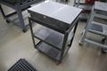 TruStone Grey Granite Surface Plate, 2-Ledge, Grade B w Portable Steel Stand, Lower Shelves, 24" x 18" x 4" - Auction Item