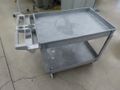 Rolling Cart Portable on Casters w Tray and Cup Holders- Auction Item