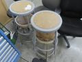 Chairs (3) on Casters, (4)  Shop Stools- Auction Item