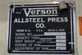 50 TON X 8' VERSON MECHANICAL PRESS BRAKE: STOCK # 66732