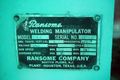 20' RANSOME RAIL MOUNTED WELDING MANIPULATOR WITH LINCOLN WELDERS: STOCK #17950
