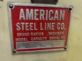 36" x 18 GA AMERICAN STEEL LINE 7-ROLL COIL STOCK STRAIGHTENER: STOCK #13595
