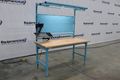 Proline  72″L x 30″D Modular Work Bench Table Station w/ Overhead Lighting, Powers Strip, and Monitor Mounting (New, Never Used)(Qnty. 8 Available / Priced Individually)