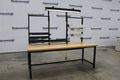 Butcher Block  96″ x 36″ Wood Top Desk w/ Overhead Light