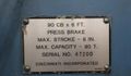 90 TON X 8' CINCINNATI CB HYDRAULIC PRESS BRAKE: STOCK #78221