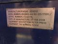2008 Evoqua / Siemens 1500mm / 65 Plate Filter Press ||
 One Still Available
