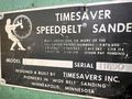 37" x 20 HP TIMESAVER MODEL #137-1HD BELT SANDER DRY GRINDER: STOCK #22164