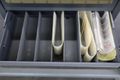 Huot Drill Index, Lettered Drills, 3 Drawer- Auction Item