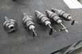 CT50 Taper Tool Holders: (4) w Jacobs Drill Chucks, (1) End Mill Holder, Haas Retention Knobs- Auction Item