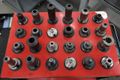 Huot 40 Taper Tool Scoot with (24) CT40 Tool Holders, Step Clamps- Auction Item