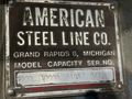 10,000 LB X 54" AMERICAN MODEL #1000 POWERED RECOILER WITH PUSH OFF: STOCK #21981