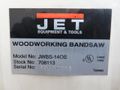 Jet Model JWBS-140S Vertical Band Saw w Titling Table on Portable Base- Auction Item