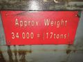 96" X 120" GIDDINGS & LEWIS T SLOT POWERED AIR LIFT ROTARY TABLE: STOCK #22066