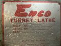 ENCO LATHE:STOCK #18526
