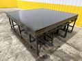 96" X 96" STEEL LAYOUT TABLE / PLATE ON HEAVY DUTY STORAGE RACK BASE: STOCK #11026