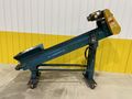 8" WIDE X 6' HIGH NEW LONDON ENG MODEL #500 MOTORIZED BELT INCLINED PARTS CONVEYOR: STOCK #20069