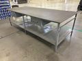 10′ L x 4′ W Heavy Duty Steel Metal Frame Table w/ drawers