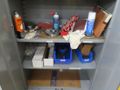 Heavy Duty Steel 2 Door Portable Cabinet on Casters- Contents Included- Auction Item