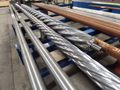 Specifications:  Maximum part length  228”  Maximum machining length  212”  Spindle center height  49”  Cross slide stroke range 2´- 6”  Quill diameter  8.6”  Head degrees swivel angle  +/- 90’  Central lubrication Yes  Chip conveyor  Yes  Full encl